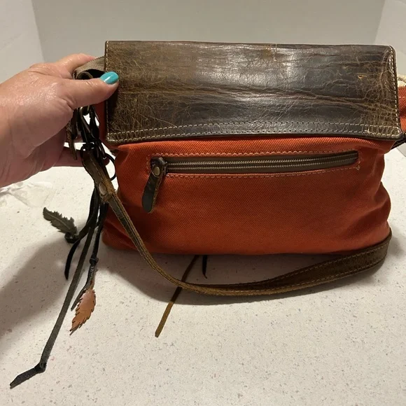 Myra Bag Brown and Multicolor Crossbody Bag - Picture 3 of 10